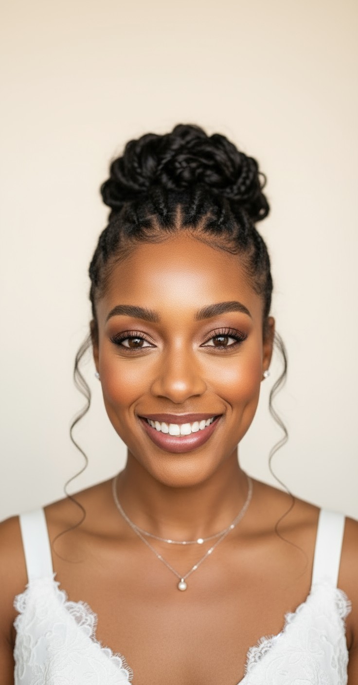 After Bridal Messy Bun Hairstyle